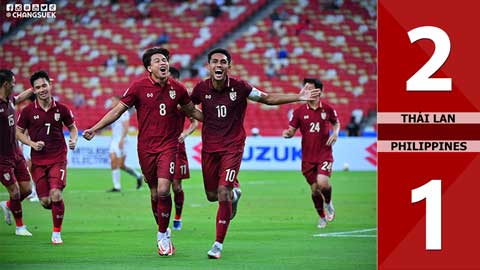 VIDEO bàn thắng Thái Lan vs Philippines: 2-1 (Bảng A - AFF Cup 2020)