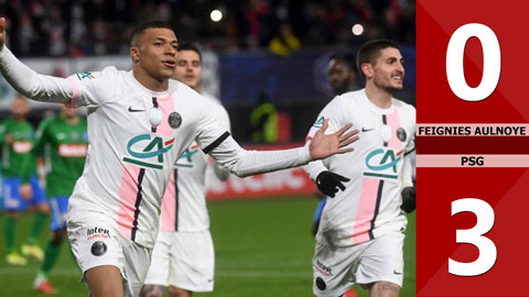 VIDEO bàn thắng Feignies Aulnoye vs PSG: 0-3 (Vòng 1/32 cúp Quốc gia Pháp)