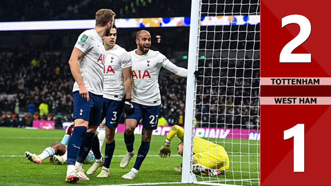 VIDEO bàn thắng Tottenham vs West Ham: 2-1 (Tứ kết Cúp Liên đoàn Anh 2021/22)