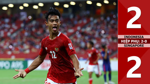 VIDEO bàn thắng Indonesia vs Singapore: 2-2 (HP: 2-0, bán kết lượt về AFF Cup 2020)