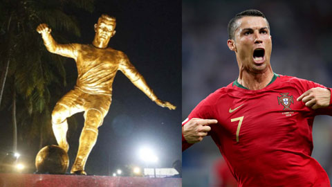 Ronaldo được tạc tượng tại Ấn Độ, gây tranh cãi và bị tẩy chay