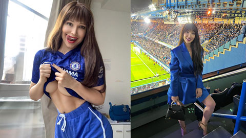 Mê mẩn người mẫu siêu quyến rũ là fan cuồng của Chelsea