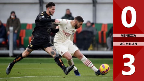 VIDEO bàn thắng Venezia vs AC Milan: 0-3 (Vòng 21 Serie A 2021/22)