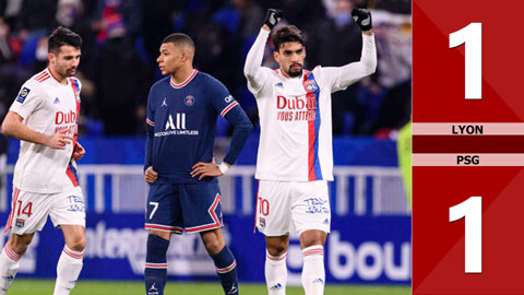 VIDEO bàn thắng Lyon vs PSG: 1-1 (Vòng 20 Ligue 1 mùa 2021/22)