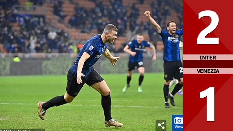 VIDEO bàn thắng Inter vs Venezia: 2-1 (Vòng  23 Serie A 2021/22)