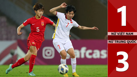 VIDEO bàn thắng Nữ Việt Nam vs Nữ Trung Quốc: 1-3 (Tứ kết Cúp bóng đá nữ châu Á 2022)