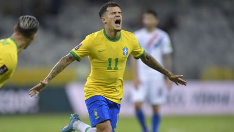 Coutinho nhận mưa lời khen sau khi vẽ siêu phẩm vào lưới Paraguay