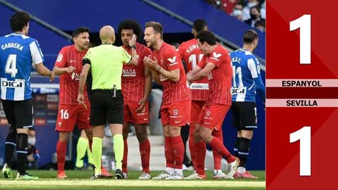 VIDEO bàn thắng Espanyol vs Sevilla: 1-1 (Vòng 25 La Liga 2021/22)