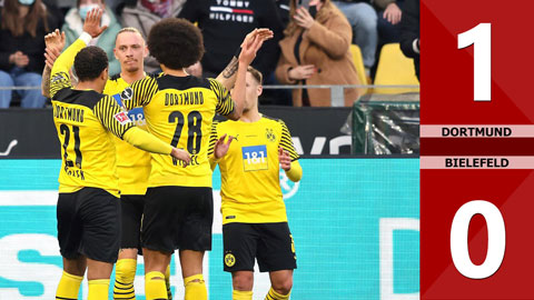 VIDEO bàn thắng Dortmund vs Bielefeld: 1-0 (Vòng 25 Bundesliga 2021/22)