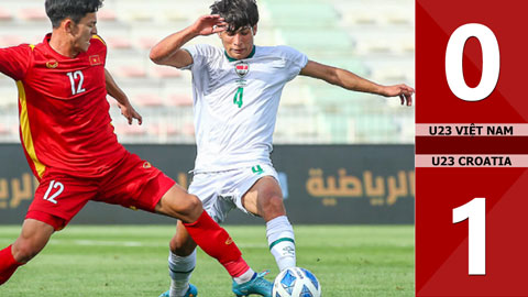 VIDEO bàn thắng U23 Việt Nam vs U23 Croatia: 0-1 (Dubai Cup 2022)