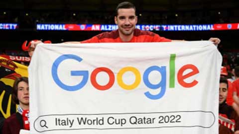 CĐV Thụy Sỹ giăng biểu ngữ chế nhạo ĐT Italia lỡ hẹn World Cup 2022