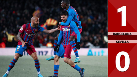 VIDEO bàn thắng Barcelona vs Sevilla: 1-0 (Vòng 30 La Liga 2021/22)