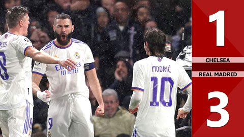 VIDEO bàn thắng Chelsea vs Real Madrid: 1-3 (Tứ kết lượt đi Champions League 2021/22)