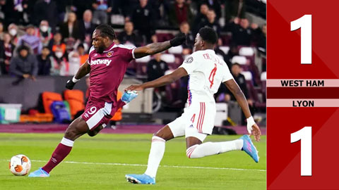 VIDEO bàn thắng West Ham vs Lyon: 1-1 (Lượt đi tứ kết Europa League 2021/22)