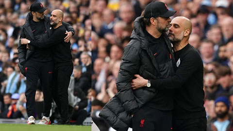 Khoảnh khắc sau trận Man City vs Liverpool: Pep đập tay đầy phấn khích với Klopp