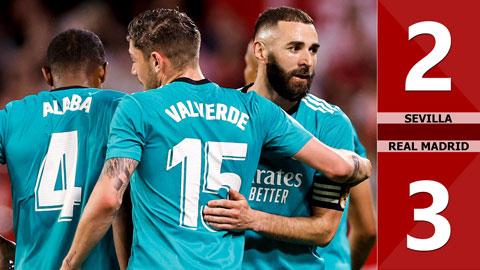 VIDEO bàn thắng Sevilla	vs Real Madrid: 2-3 (Vòng 32 La Liga 2021/22)