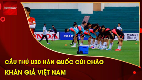 U20 Hàn Quốc xếp hàng, chào khán giả Việt Nam