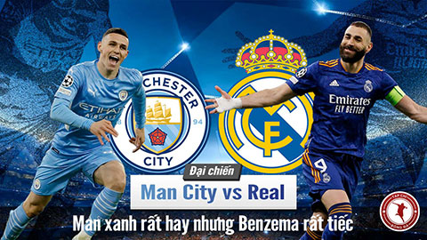 Man City 4-3 Real Madrid: Man xanh rất hay nhưng Benzema rất tiếc