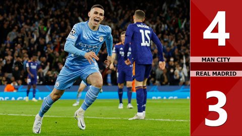 VIDEO bàn thắng Man City vs Real Madrid: 4-3 (Lượt đi bán kết Champions League 2021/22)