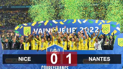 Kết quả Nice 0-1 Nantes: Danh hiệu đầu tiên sau 21 năm