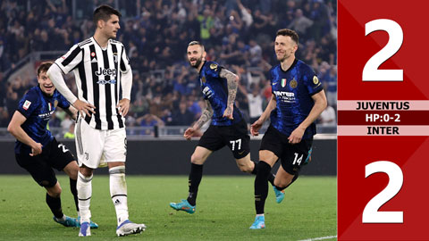 VIDEO bàn thắng Juventus vs Inter: 2-2, HP:0-2 (Chung kết Coppa Italia 2021/22)