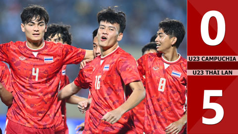 VIDEO bàn thắng U23 Campuchia vs U23 Thái Lan: 0-5 (Bảng B - SEA Games 31)