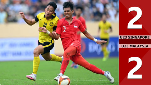 VIDEO bàn thắng U23 Singapore vs U23 Malaysia: 2-2 (Bảng B - SEA Games 31)