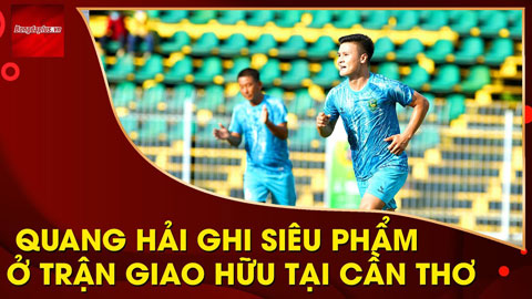 Quang Hải ghi bàn đẹp mắt trước sự chứng kiến của gần 10.000 khán giả Cần Thơ