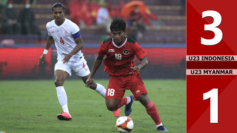 VIDEO bàn thắng U23 Indonesia vs U23 Myanamar: 3-1 (Bảng A - SEA Games 31)