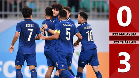 VIDEO bàn thắng U23 Malaysia vs U23 Thái Lan: 0-3 (Bảng C - U23 châu Á 2022)