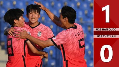 VIDEO bàn thắng U23 Hàn Quốc vs U23 Thái Lan: 1-0 (Bảng C - U23 châu Á 2022)