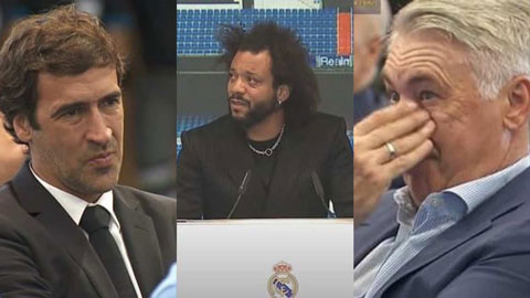 HLV Ancelotti và huyền thoại Raul khóc trong lễ chia tay Marcelo