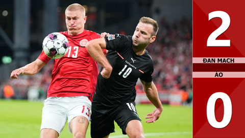 VIDEO bàn thắng Đan Mạch vs Áo: 2-0 (Vòng bảng Nations League 2022/23)