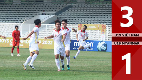 VIDEO bàn thắng U19 Việt Nam vs U19 Myanmar: 3-1 (U19 Đông Nam Á 2022)