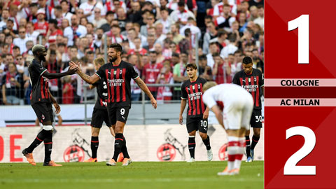 VIDEO bàn thắng Cologne vs AC Milan: 1-2 (Giao hữu CLB 2022)