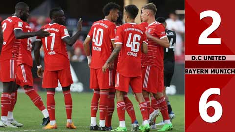 VIDEO bàn thắng DC United vs Bayern Munich: 2-6 (Giao hữu CLB 2022)