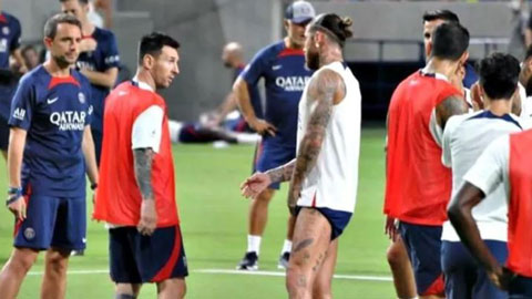 Messi nổi cáu với Ramos bị 'chặt chém' trên sân tập