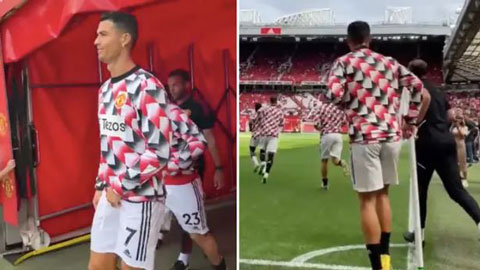 Ronaldo bị CĐV la ó ngay từ khi bước ra khỏi đường hầm trận gặp Brighton