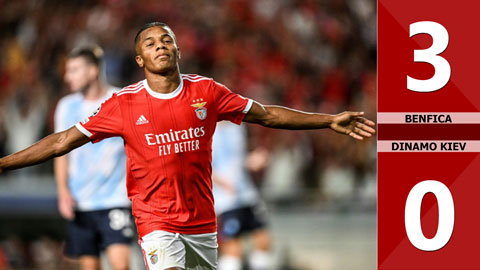 VIDEO bàn thắng Benfica vs Dynamo Kiev: 3-0 (Lượt về play-off Champions League 2022/23)