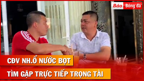 NÓNG: CĐV Hải Phòng nhổ nước bọt vào mặt trọng tài tìm gặp trực tiếp để nói lời xin lỗi