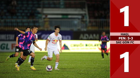 VIDEO bàn thắng HAGL vs Sài Gòn: 1-1 (pen 5-3, Tứ kết Cúp Quốc gia 2022)