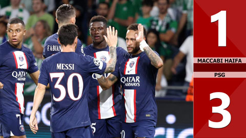 VIDEO bàn thắng Maccabi Haifa vs PSG: 1-3 (Vòng bảng Champions League 2022/23)