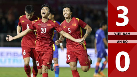 VIDEO bàn thắng Việt Nam vs Ấn Độ: 3-0 (Giải giao hữu quốc tế  - Cúp Hưng Thịnh 2022)