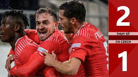 VIDEO bàn thắng Thụy Sỹ vs CH Czech: 2-1 (Vòng bảng Nations League 2022/23)