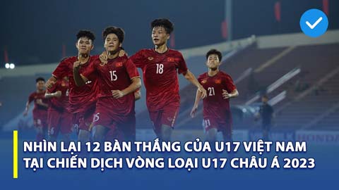 Siêu phẩm của Công Phương và 12 bàn thắng của U17 Việt Nam tại vòng loại U17 châu Á 2023