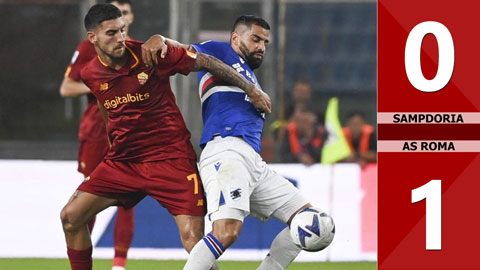 VIDEO bàn thắng Sampdoria vs AS Roma: 0-1 (Vòng 10 Serie A 2022/23)