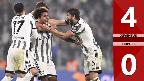 VIDEO bàn thắng Juventus vs Empoli: 4-0 (Vòng 11 Serie A 2022/23)