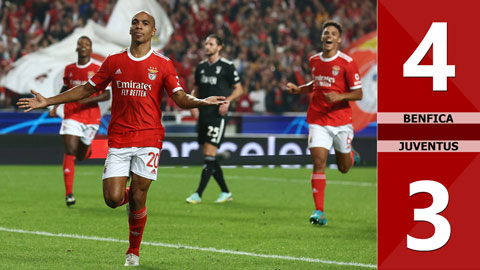 VIDEO bàn thắng Benfica vs Juventus: 4-3 (Vòng bảng Champions League 2022/23) 