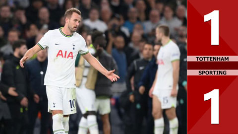 VIDEO bàn thắng Tottenham vs Sporting: 1-1 (Vòng bảng Champions League 2022/23)