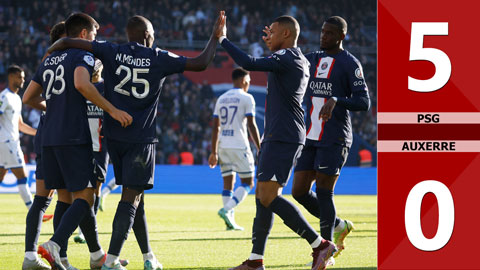 VIDEO bàn thắng PSG vs Auxerre: 5-0 (Vòng 15 Ligue 1 mùa giải 2022/23)